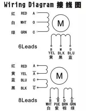 两相步进电机接线图